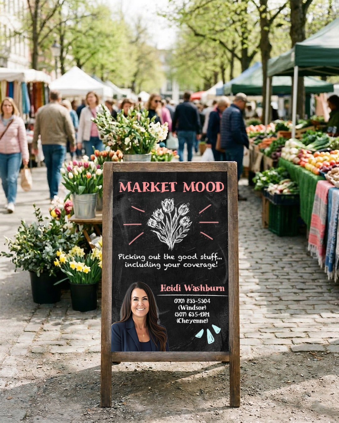 Fresh picks only! Flowers, produce… and maybe a quick coverage check while you’re at it. Call or stop by our office in Cheyenne for a free auto or home insurance quote!