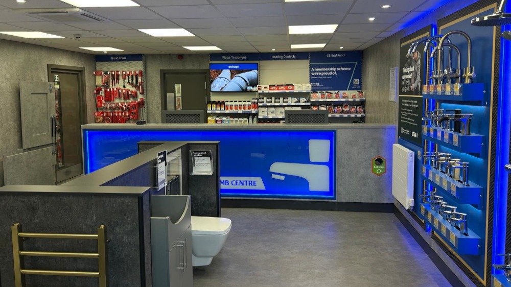 Inside Plumb Centre in Swansea