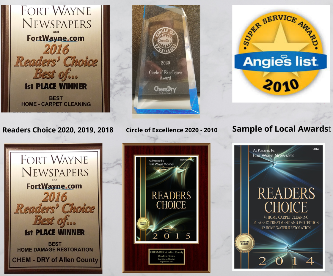 Fort Wayne Local Awards Best home carpet Cleaning