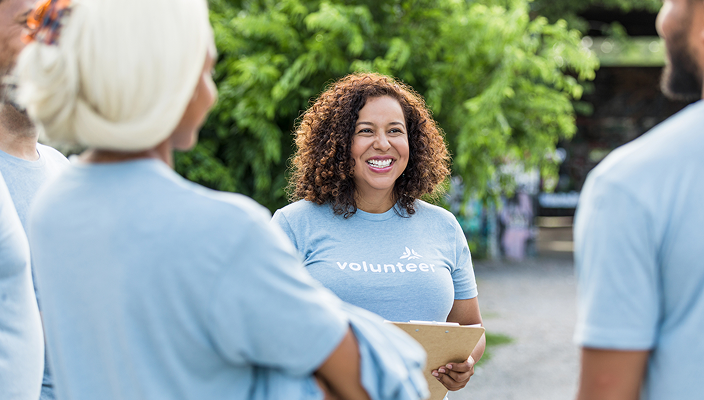 Group of people volunteering together.