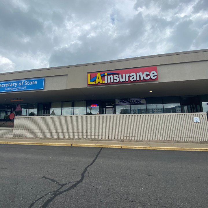Exterior of the L.A. Insurance located at 3315 East Michigan Ave. in MI
