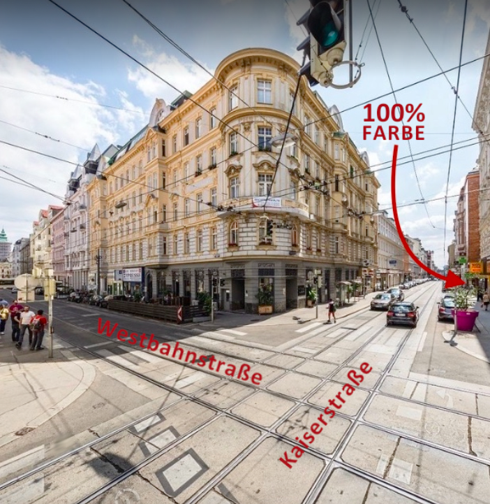 100%FARBE, Kaiserstraße 47 in Wien