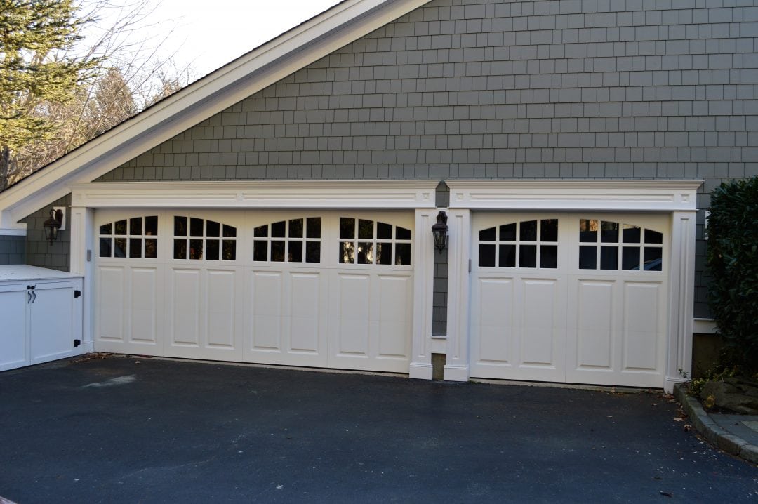 2 Gray Carriage House Doors