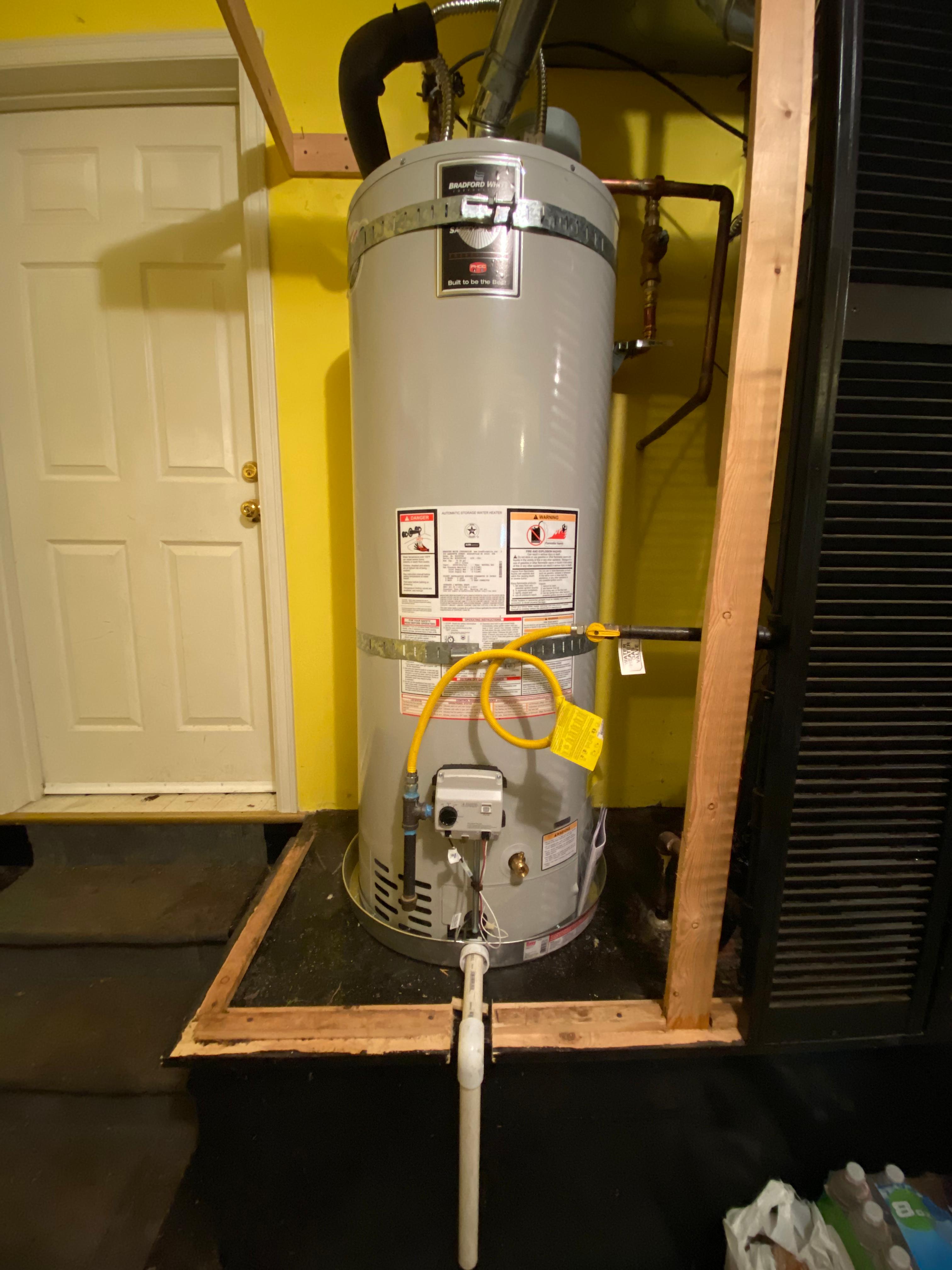 50-gallon gas water heater replacement in Woodinville, WA