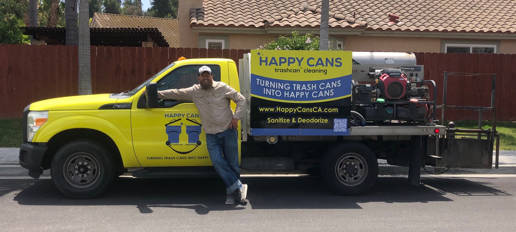 Happy Cans Truck - turning trashcans into Happy Cans