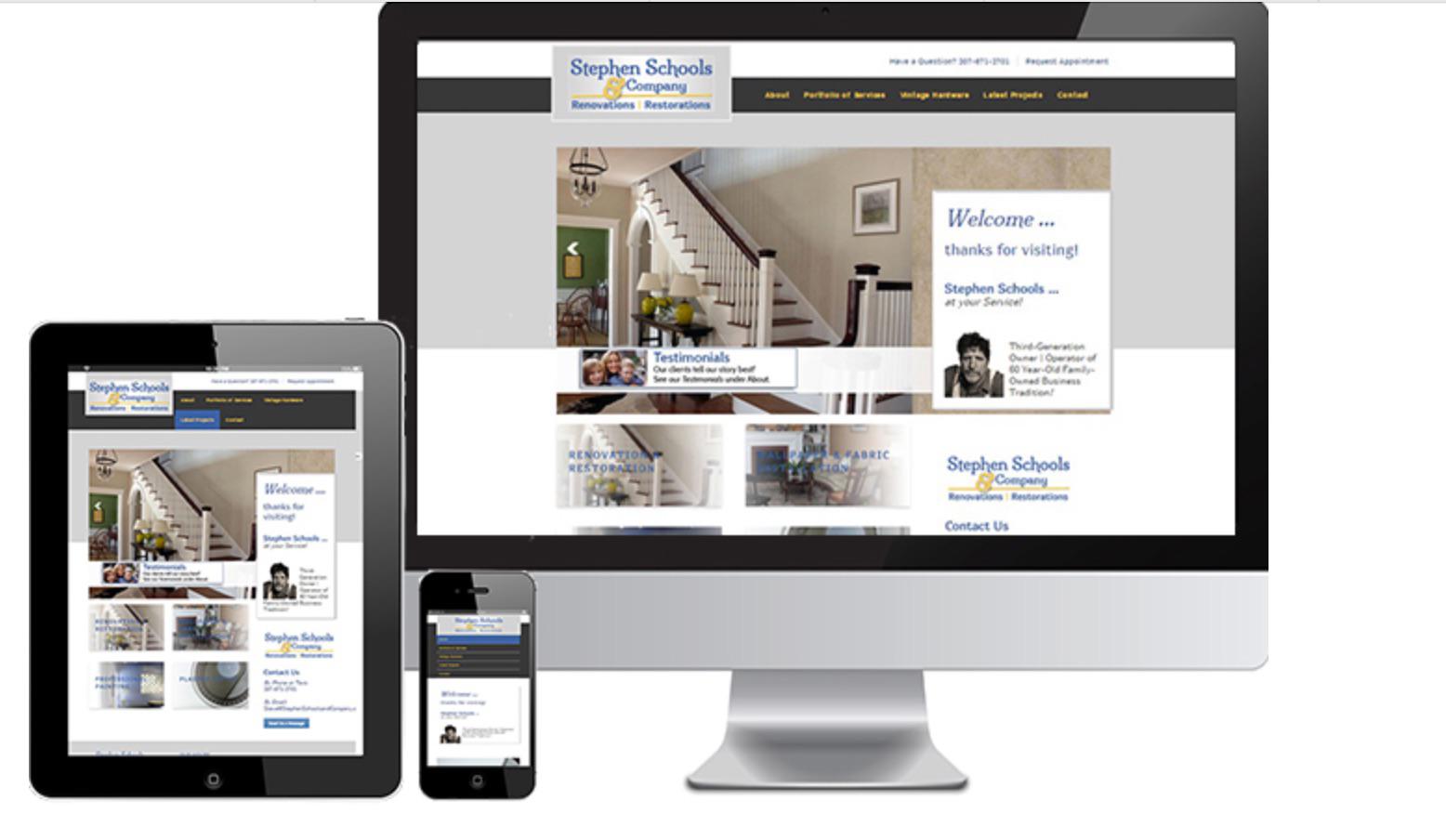 "Robust web design - StephenSchoolsandCompany.com - Located in Portland, Maine"
