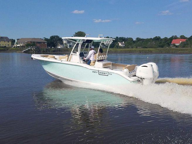 The 263 FS by Key West has been a great new addition to the Key West Center Console line up of fishing boats.  The 263 FS has the size and the twin engine capability that many fisherman would like in an offshore fishing application.  And one of the great features built into every Key West Boat is the upright and level flotation, which gives any safety conscious boater extra confidence when heading offshore fishing or on long trips across big water.  But it's not just a fishing boat - there is plenty of room and seating available for family and friends.  Boater's Landing has customers that don't even fish buy the 263 FS for the comfortable seating and the ease of maintenance.