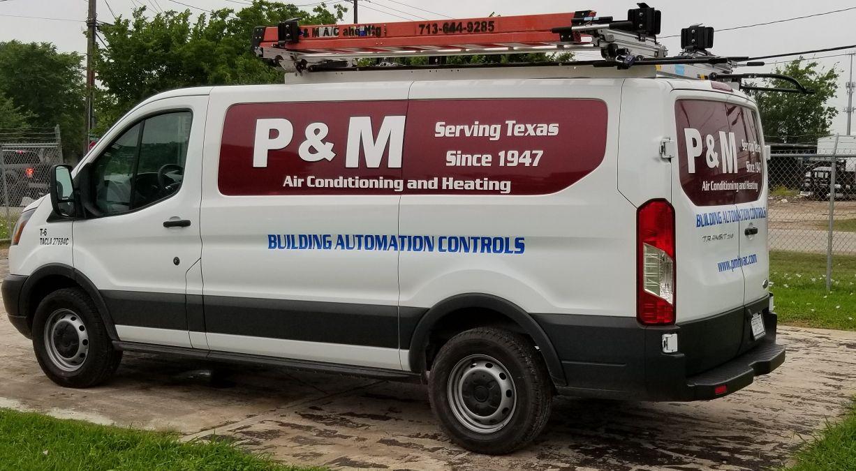 P & M Air Conditioning and Heating Van