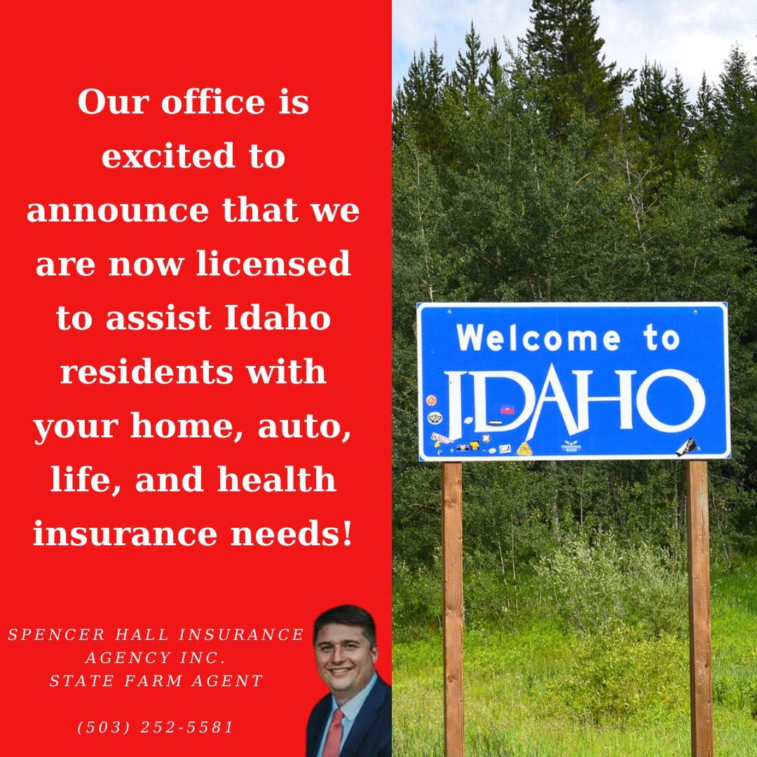 Great news! Our office is excited to announce that we are now licensed in Idaho, along with Oregon and Washington. If you or someone you know is an Idaho resident, contact our team to see how we can take care of your auto, home, life, and health insurance needs!