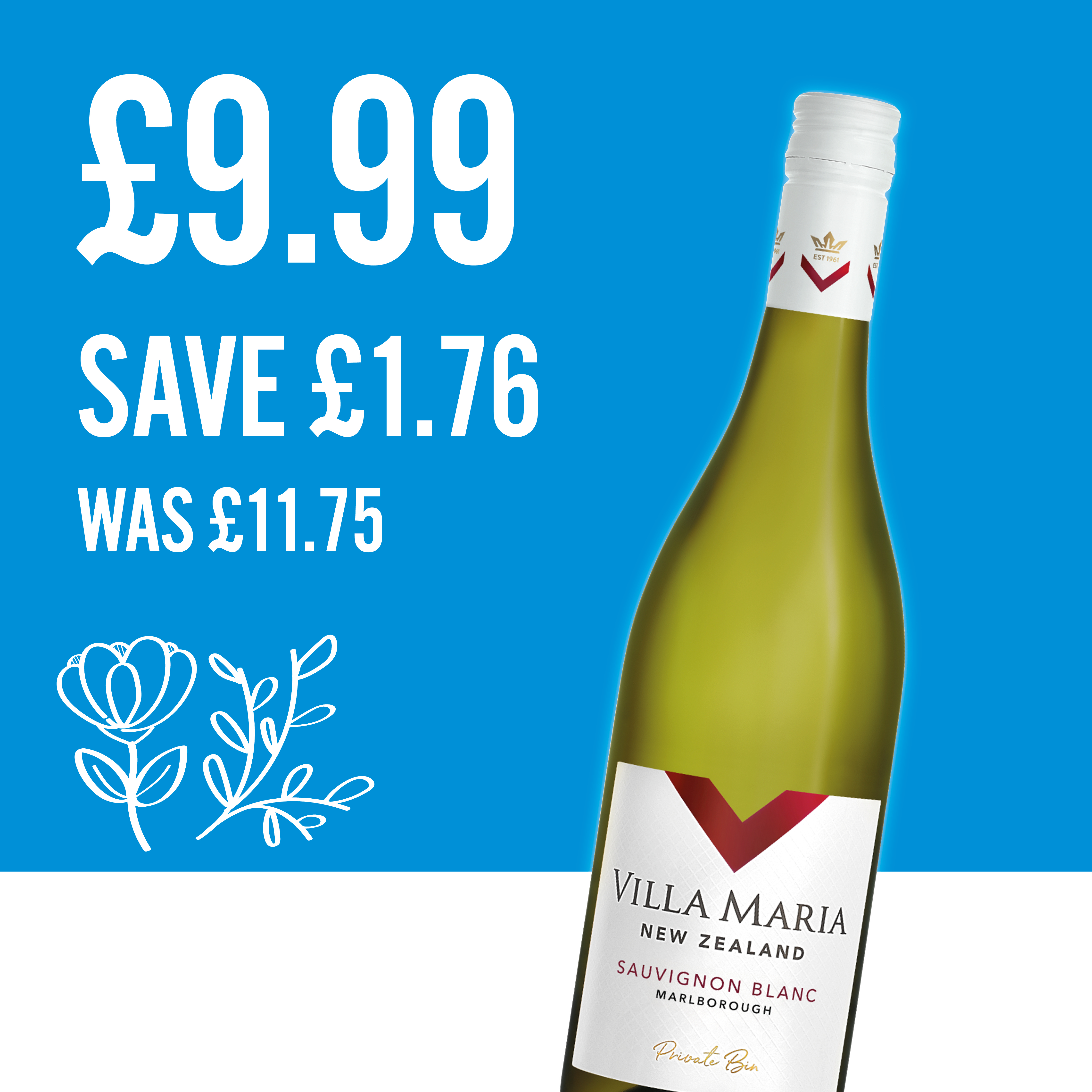 &pound;9.99 on wine
