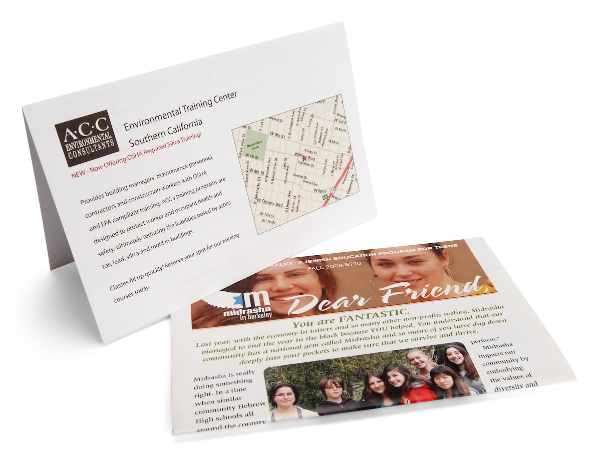 Cards and letters for ACC. Offset printing by PLC Print.