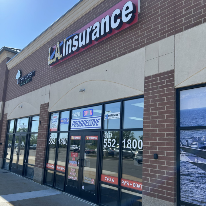 Exterior of the L.A. Insurance located at 1428 Lawson Dr. in MI