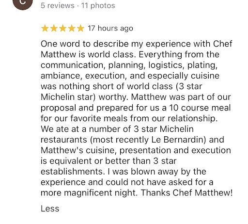 Images Private Chef Matthew Alexander
