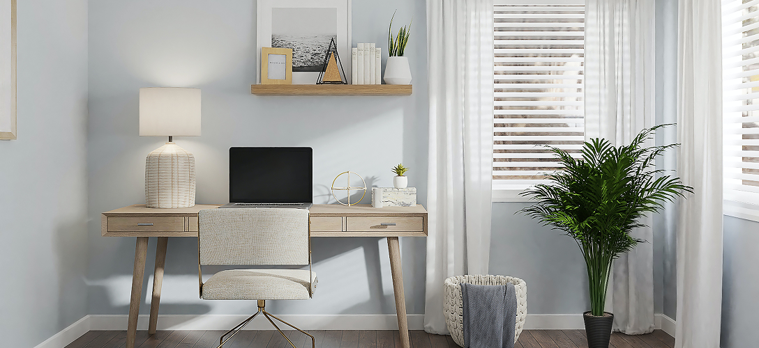 An inviting home office.