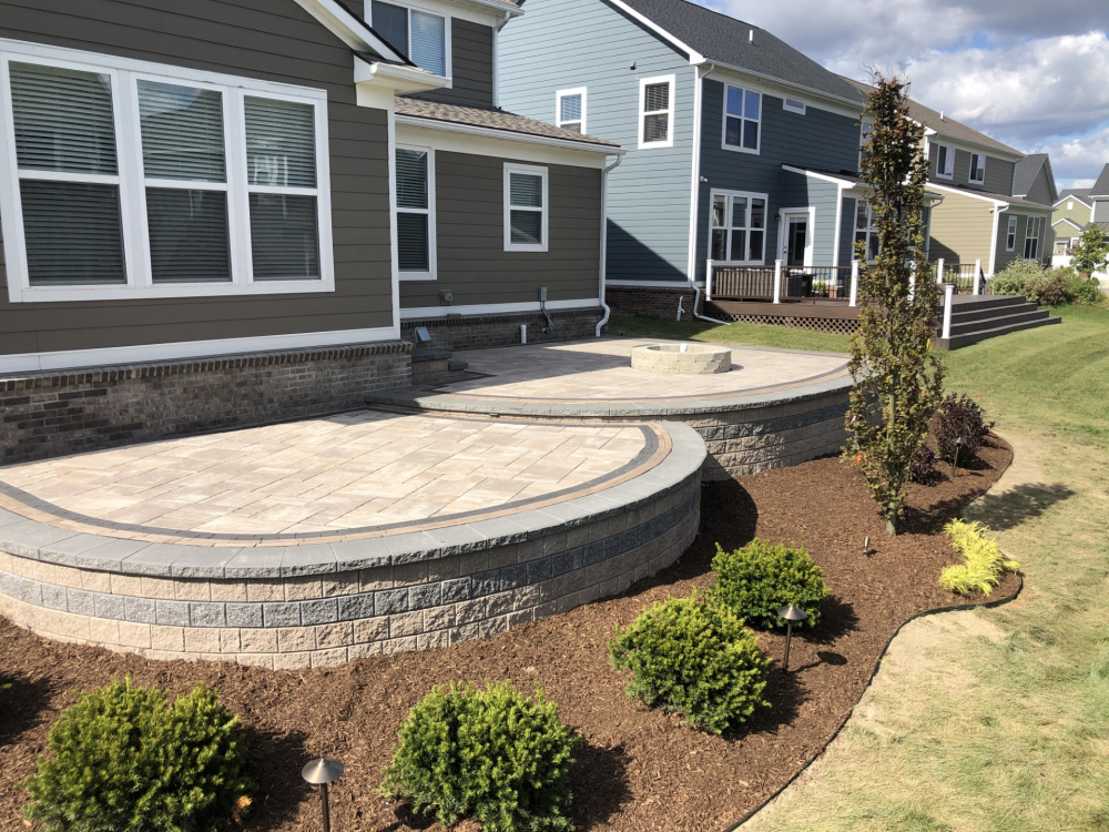 House with paver patio built by M & D Design & Build