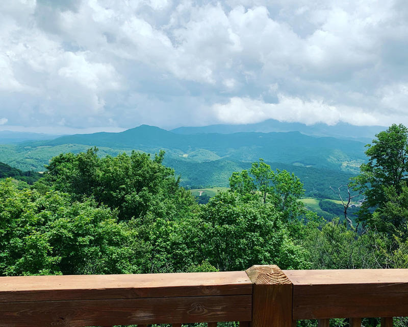 Beautiful Blue Ridge Mountain views of a home in Boone, NC.