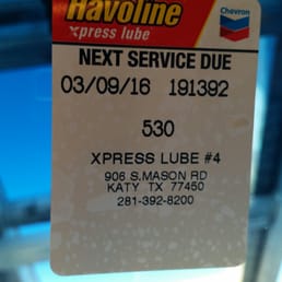 Havoline xpress coupons