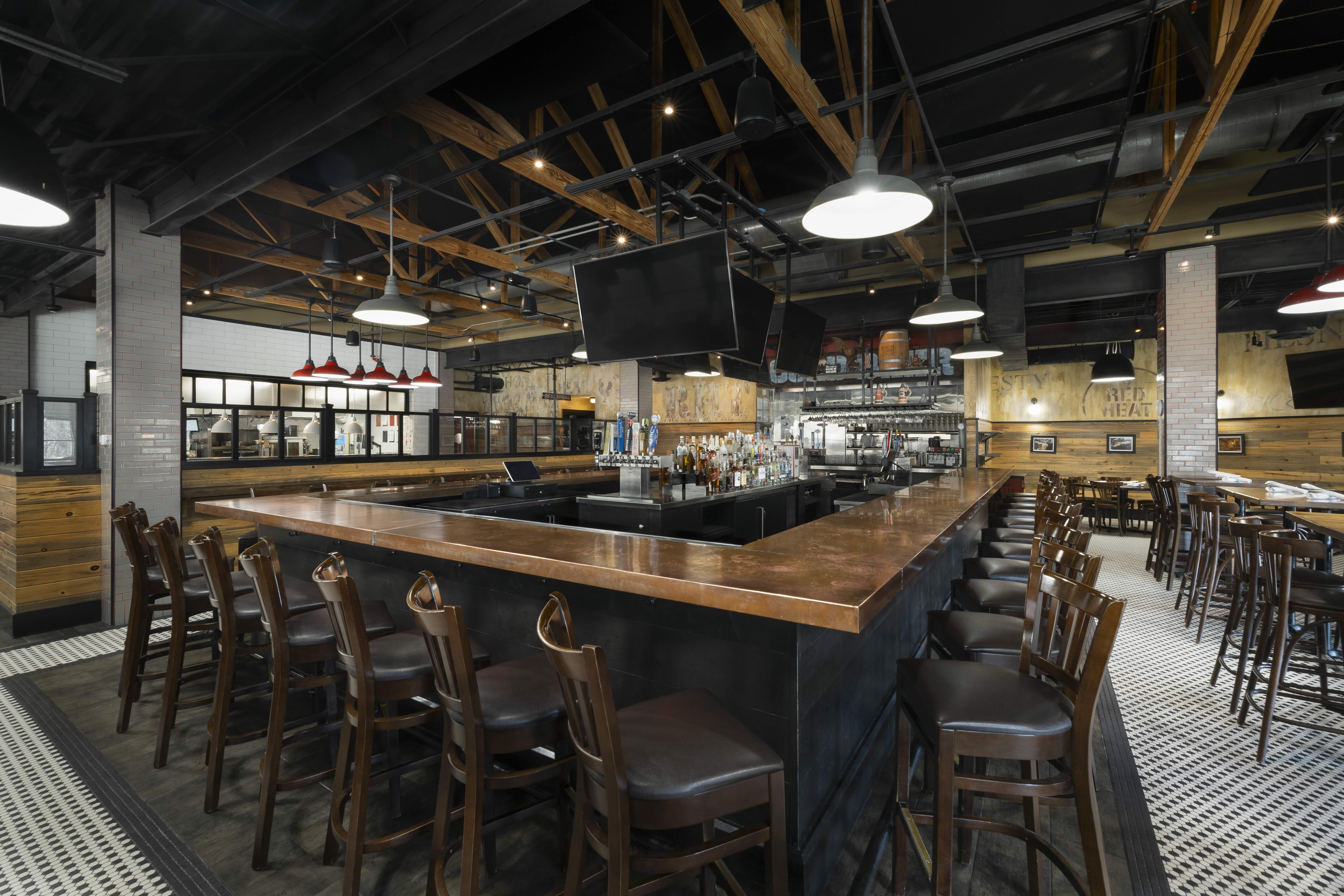 Bar at Red Heat Tavern in Wilmington, MA
