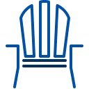 Muskoka chair icon.