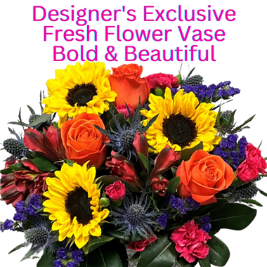 Let our designers handcraft a one-and-only unique flower arrangement for your special occasion! They are sure to love our bright and bold colored blooms We strive to send the freshest flowers. That means they may arrive in bud-form. The benefit is they will last longer for the recipient to enjoy!