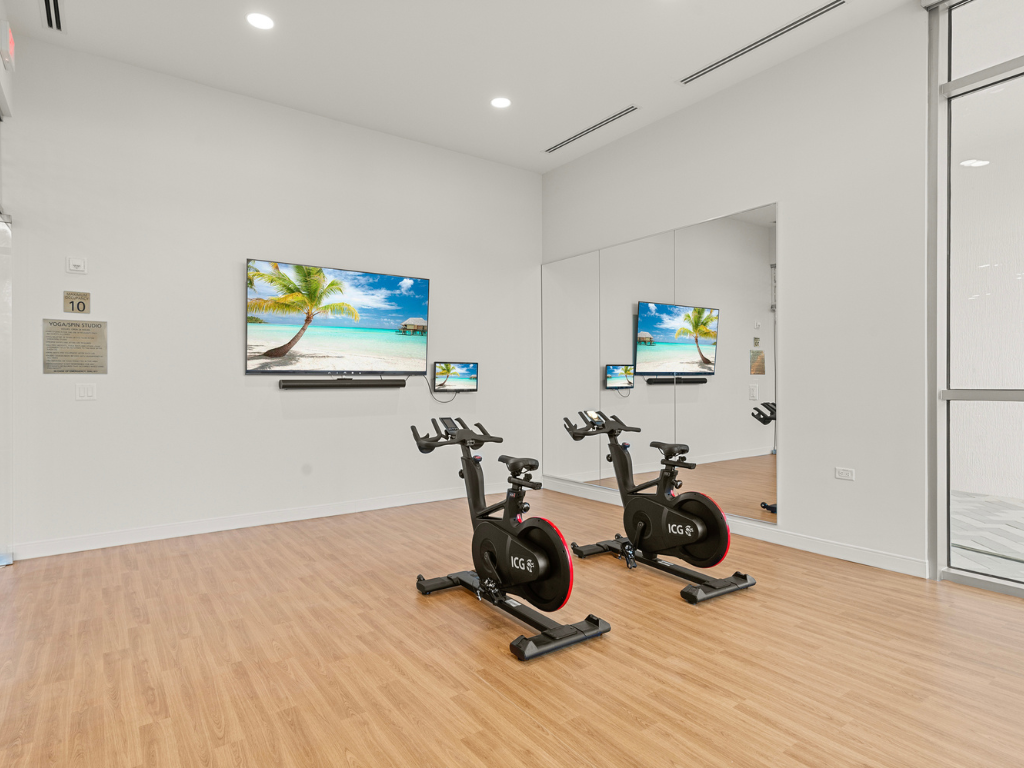 Yoga and Spin Studio at The Marc Luxury Apartments in Palm Beach Gardens FL