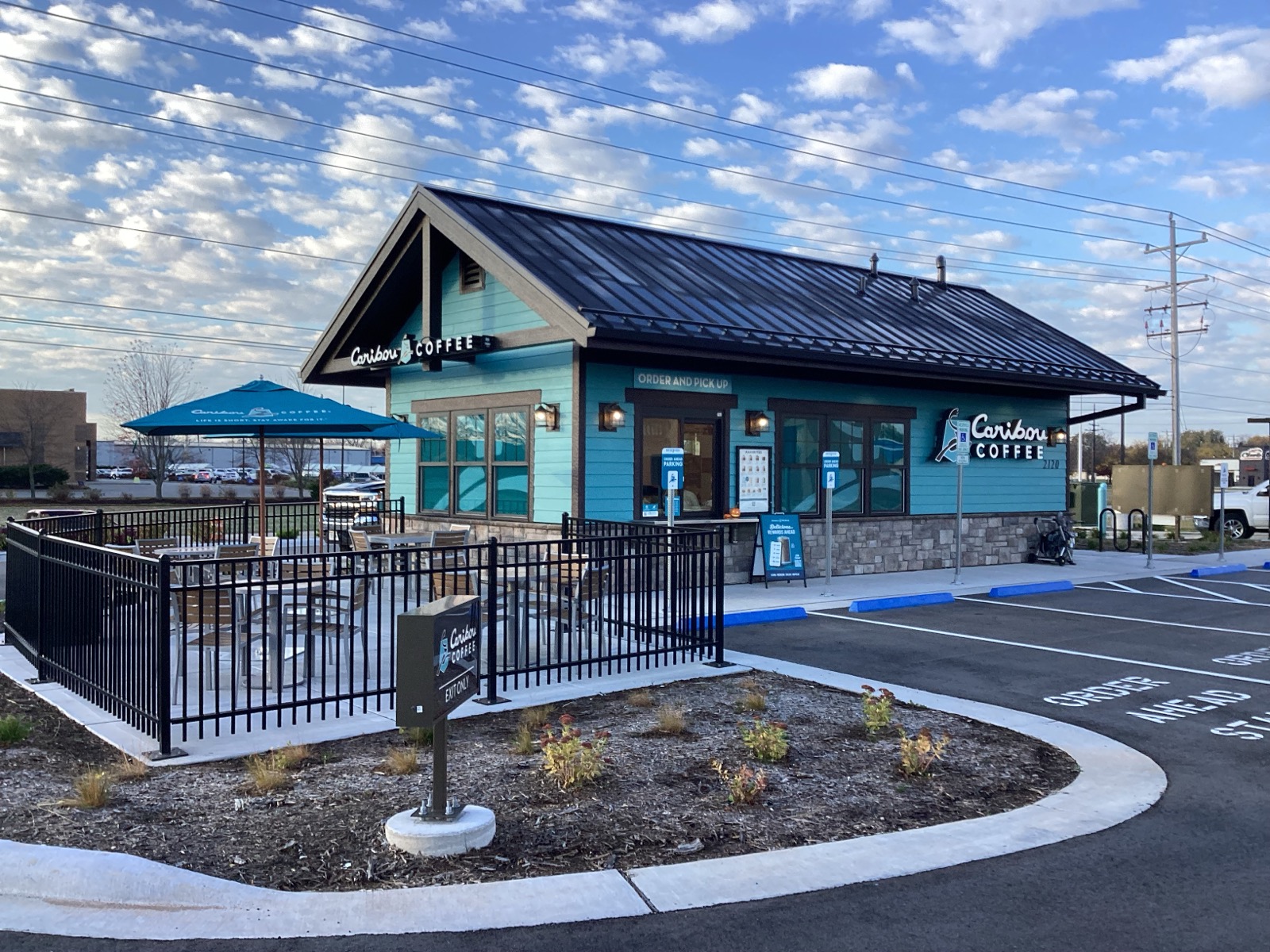 Storefront of the Caribou Coffee at 2120 E Northland Ave in Appleton