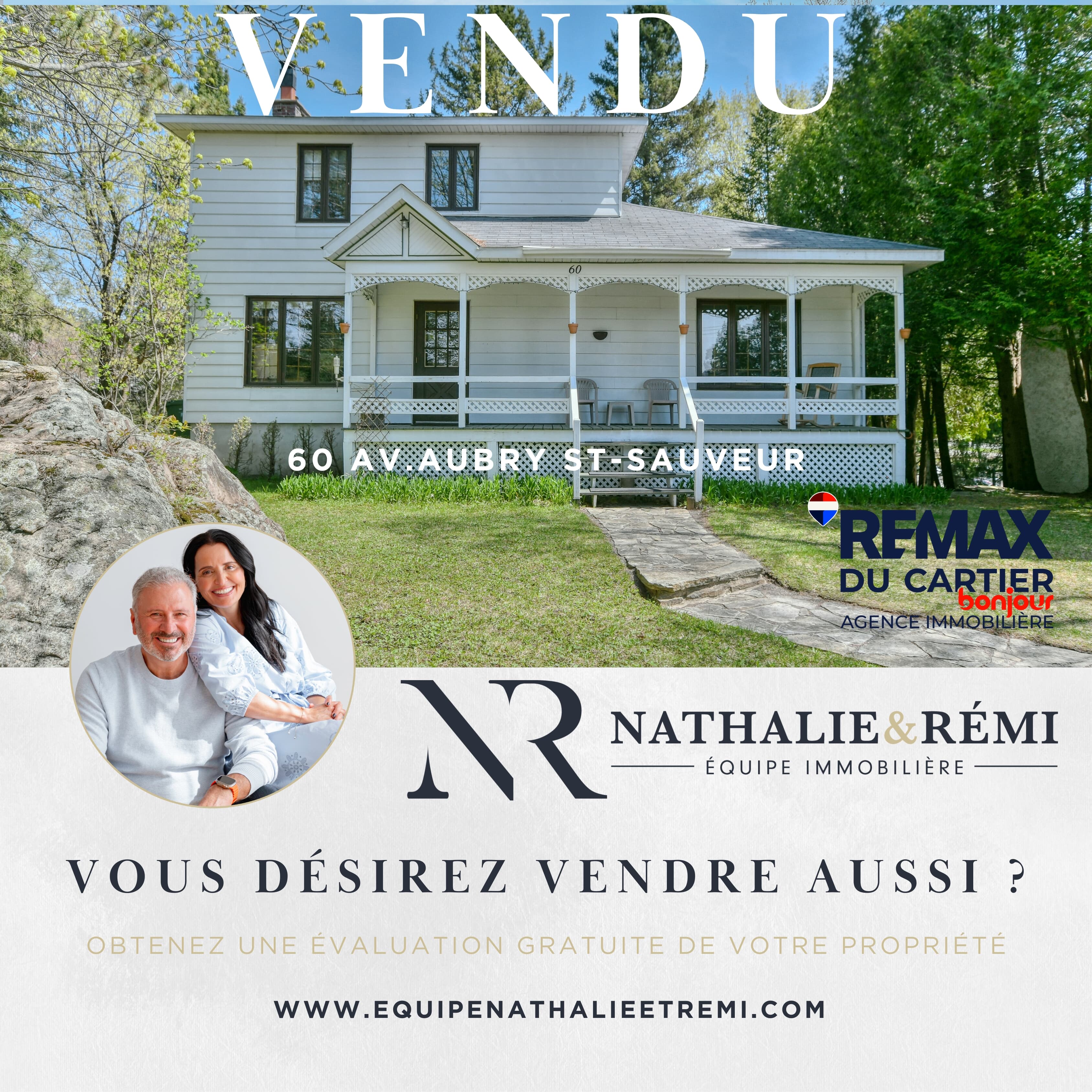 Images Nathalie & Rémi Équipe Immobilière RE/MAX DU CARTIER BONJOUR - Courtier immobilier Saint-Sauveur