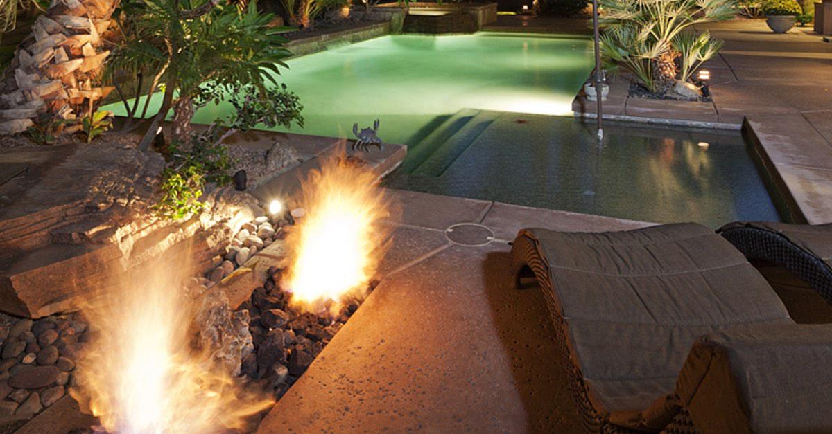Add Dramatic Fire Features to any Poolscape
