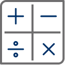 Mathematical symbols icon.