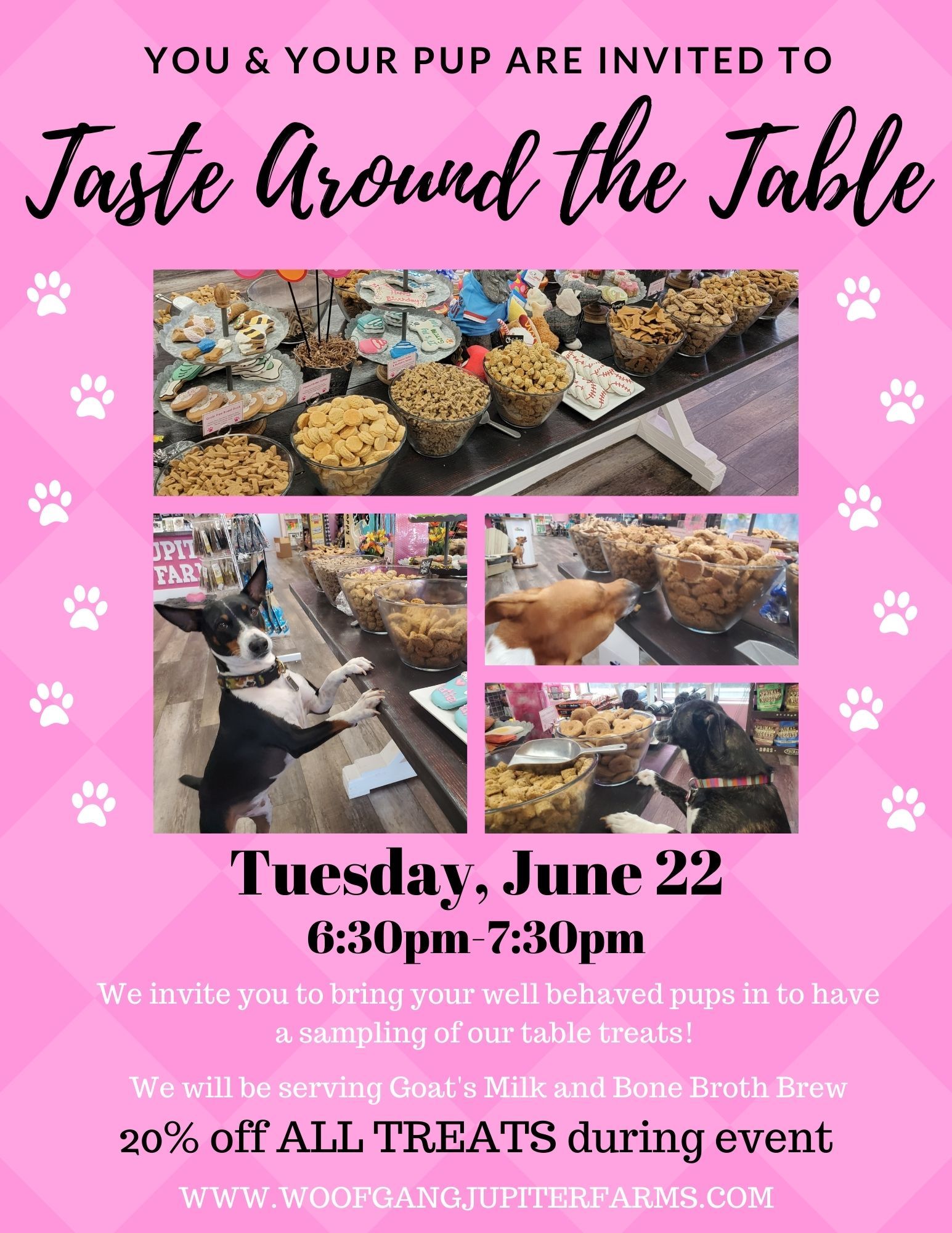 Taste Around The Table Yappy Hour Woof Gang Bakery & Grooming Jupiter Farms