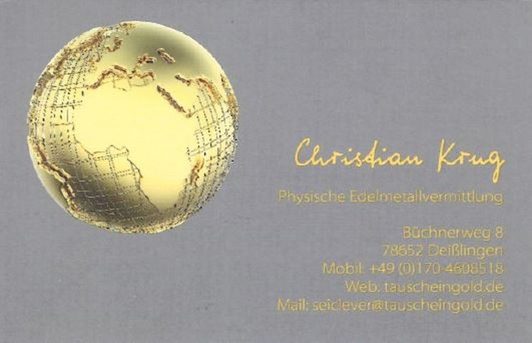 Christian Krug - Physische Edelmetallvermittlung, Büchnerweg 8 in Deißlingen