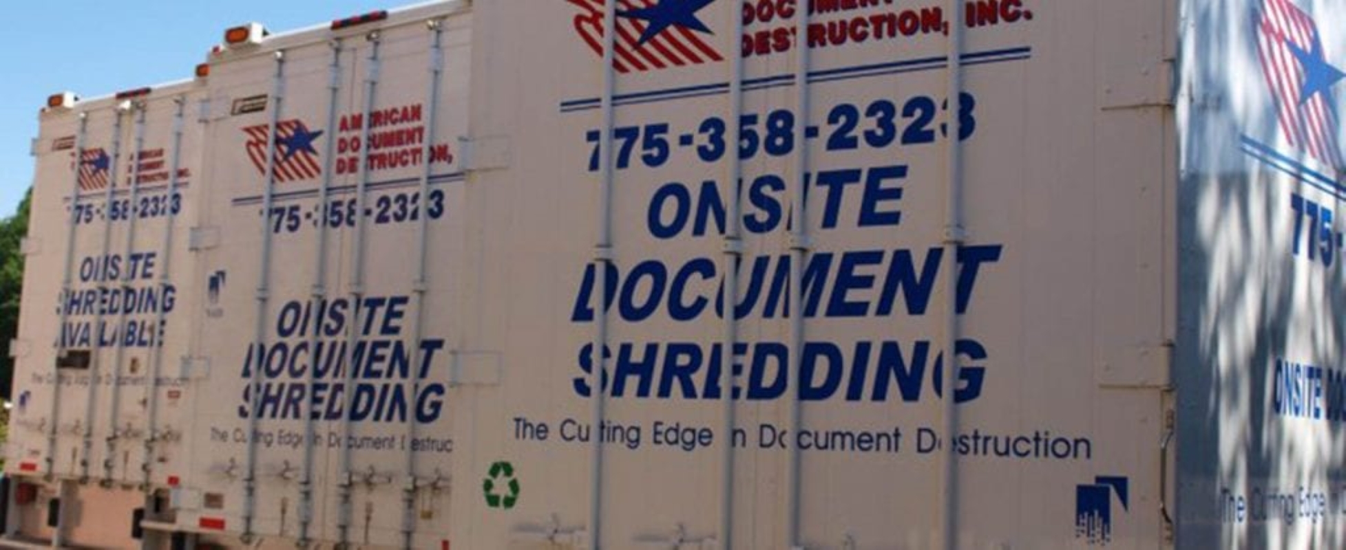 American Document Destruction's on-site mobile paper shredding fleet