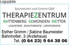 Kundenbild groß 1 Therapiezentrum Battenberg,Gemünden,Wetter Baumeister&Grimm GbR