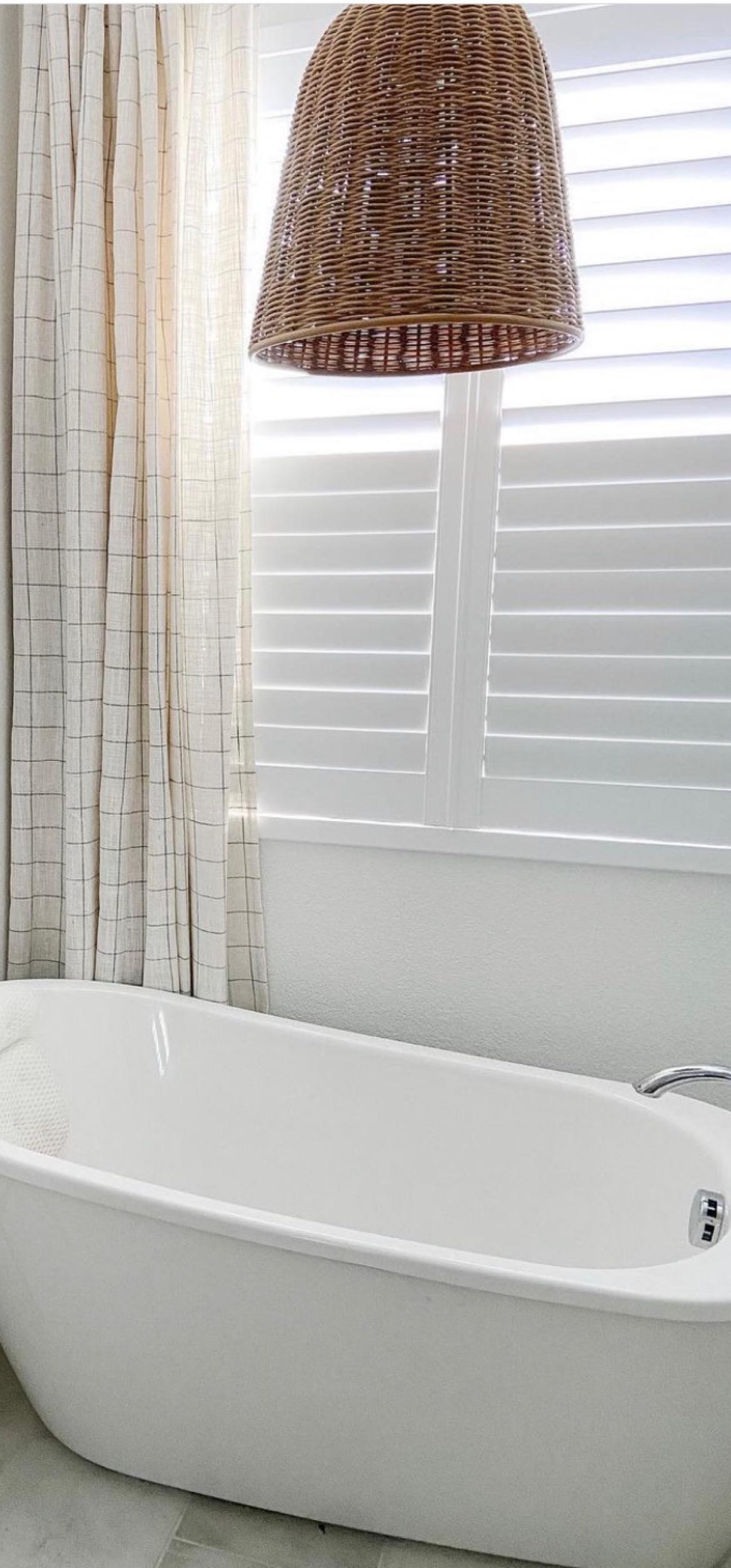 Shutters are a classic style for any room in your home including your bathroom! Budget Blinds of Rockwall, Terrell, and Greenville have a variety of shutter styles and colors that we customize to your unique window sizes.