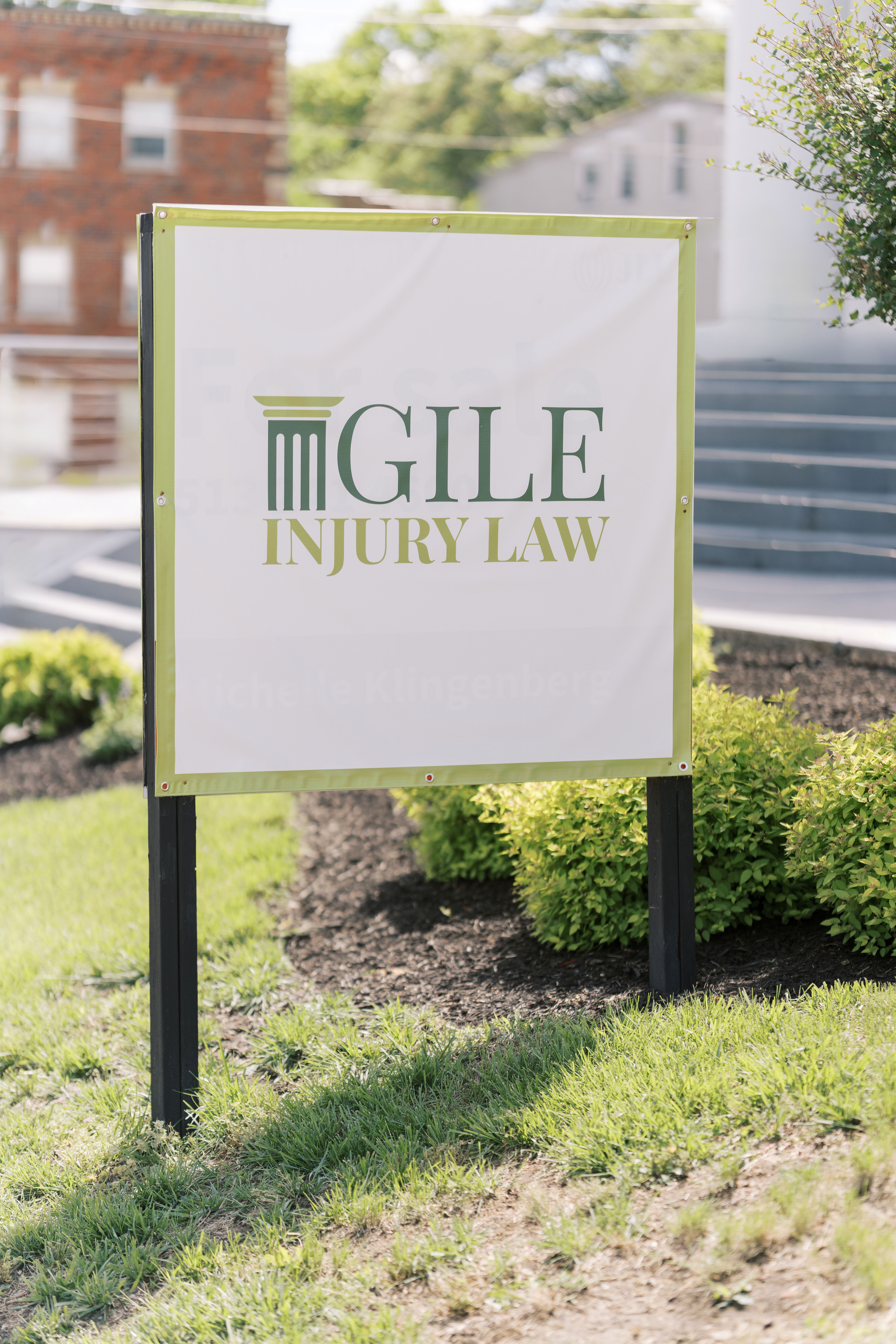 Gile Injury Law Sign Cincinnati