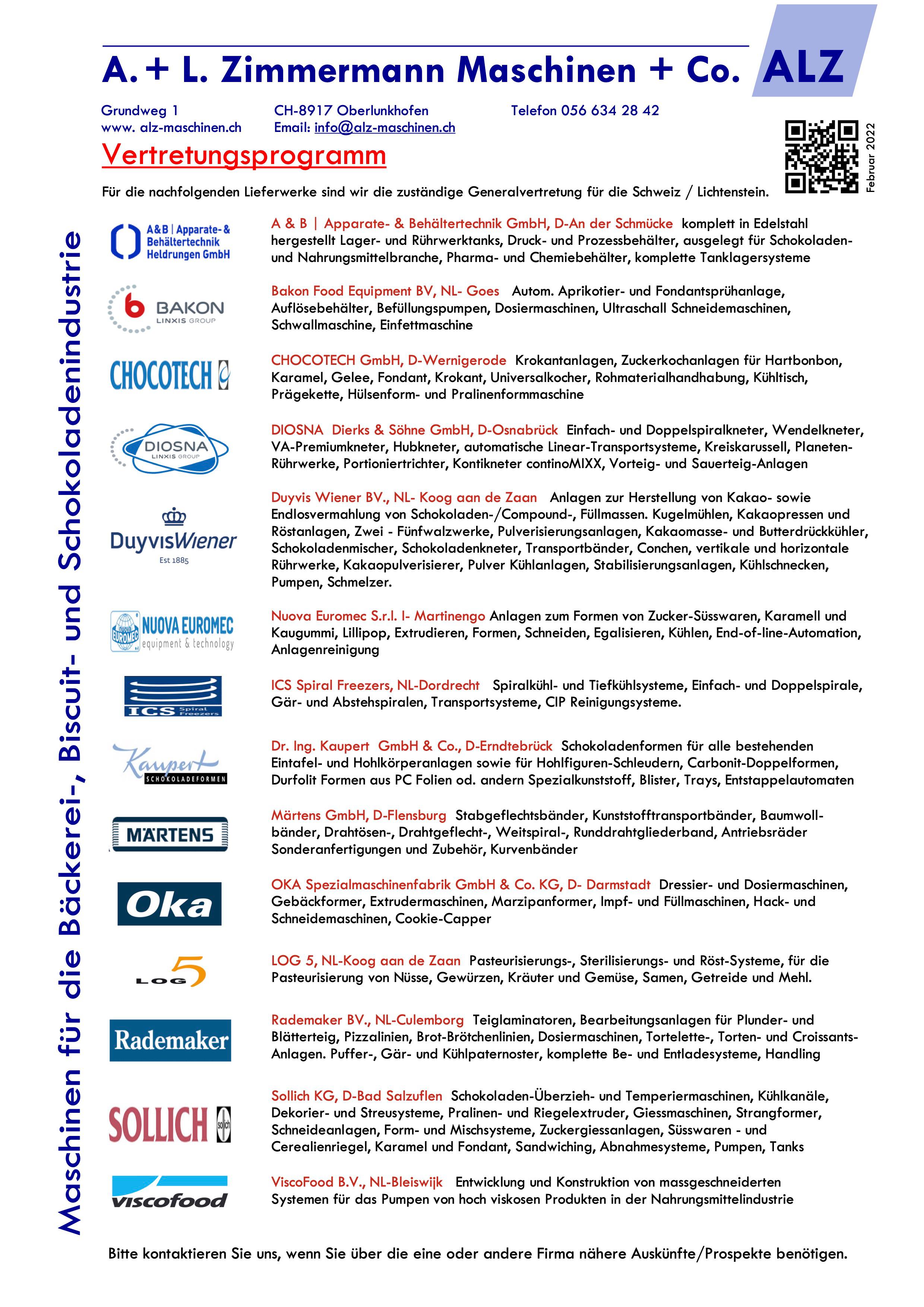 A. + L. Zimmermann Maschinen + Co., Grundweg 1 in Oberlunkhofen