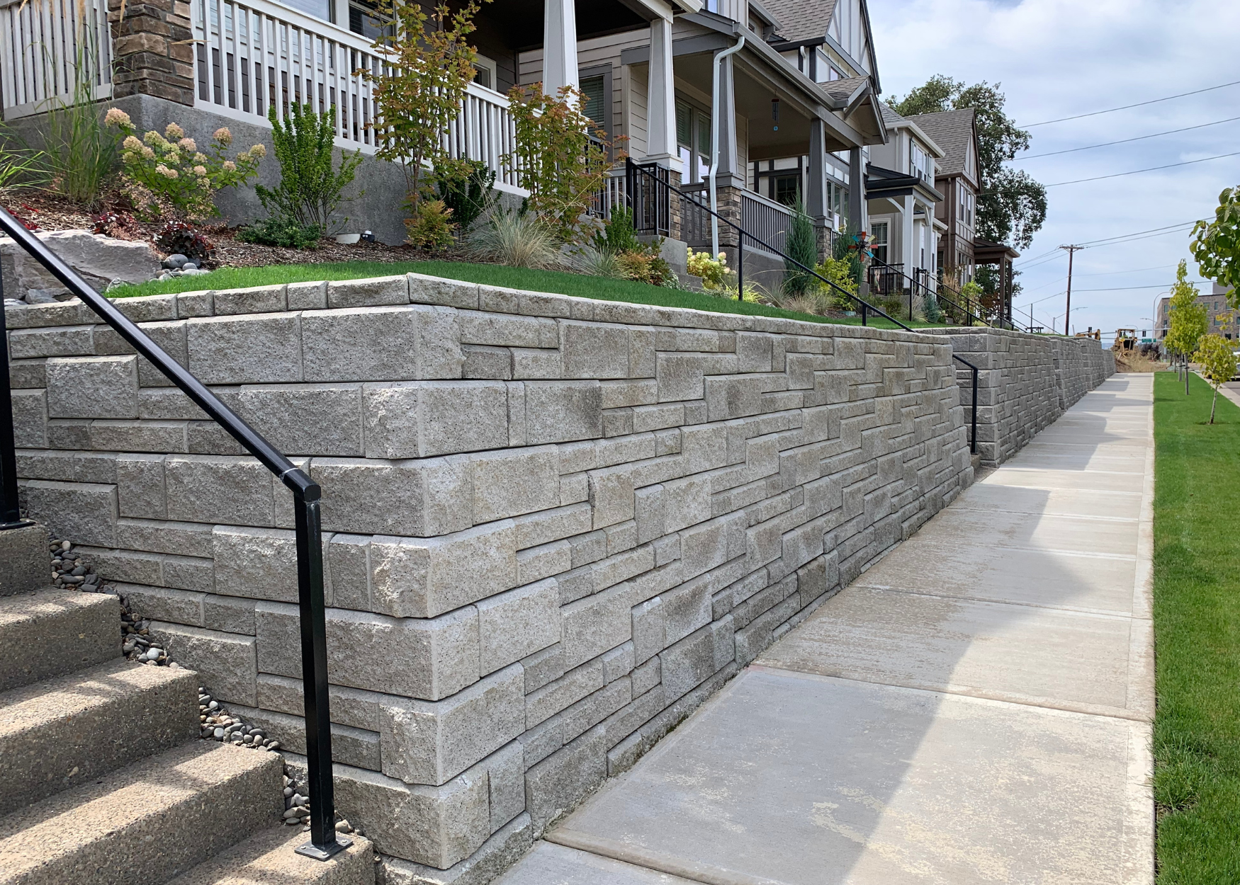 Retaining wall made from Oregon Block pavers