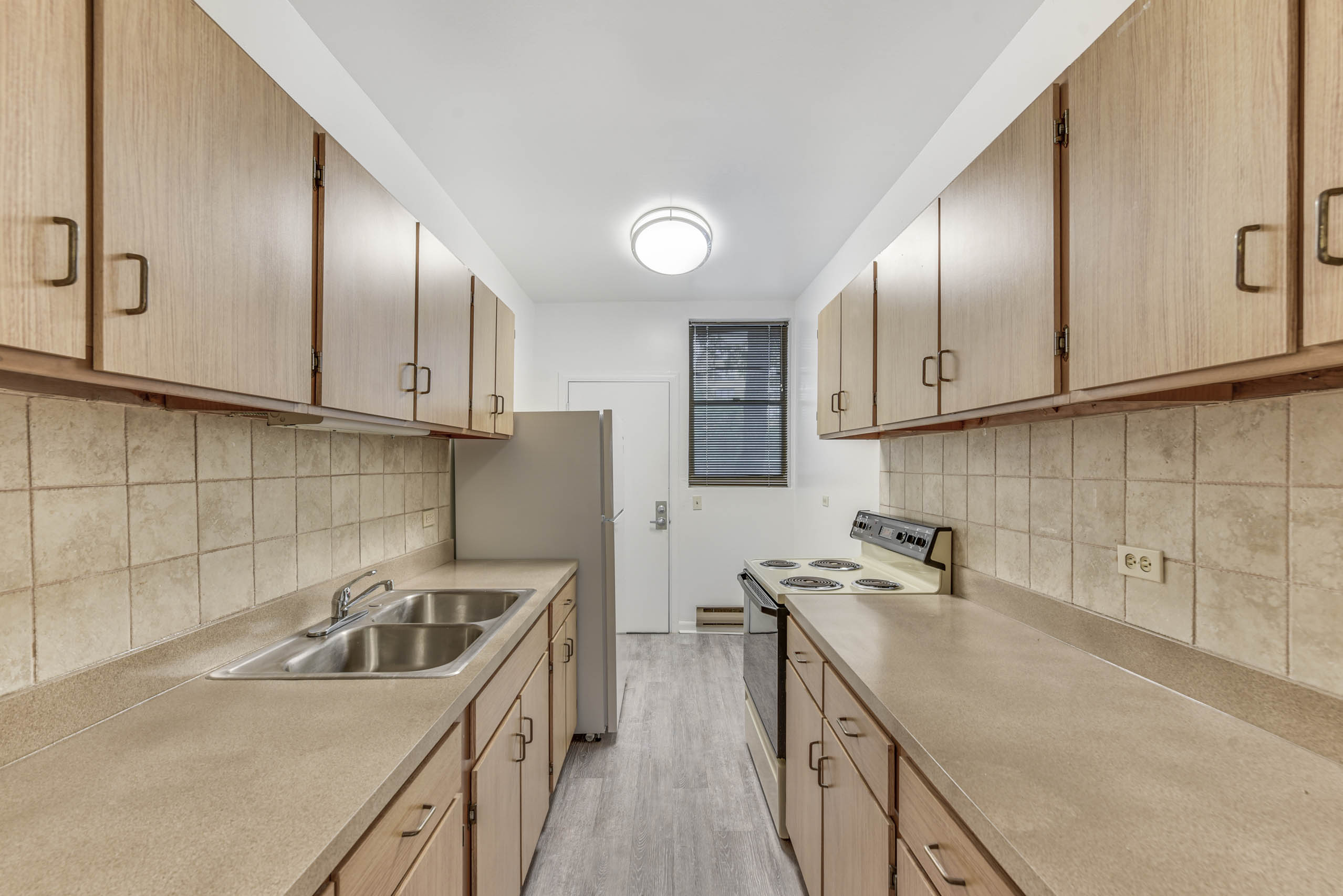 Kitchen with Wooden Cabinets 