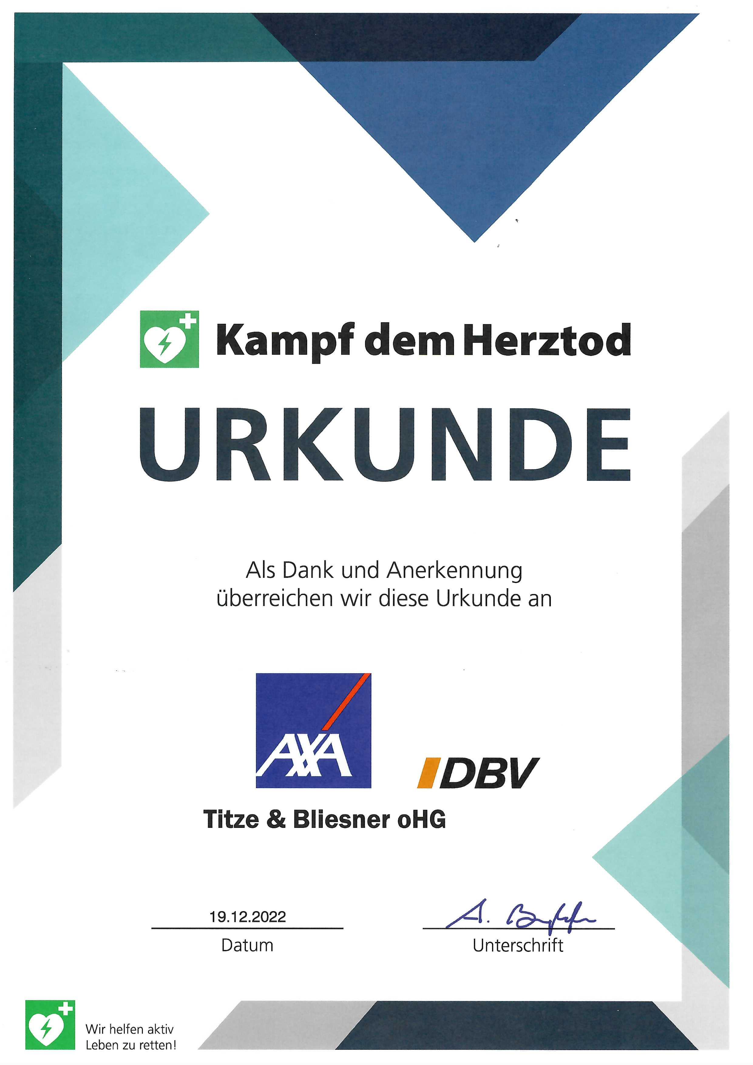 Kundenbild groß 7 AXA & DBV Versicherung Kiel Titze & Bliesner oHG