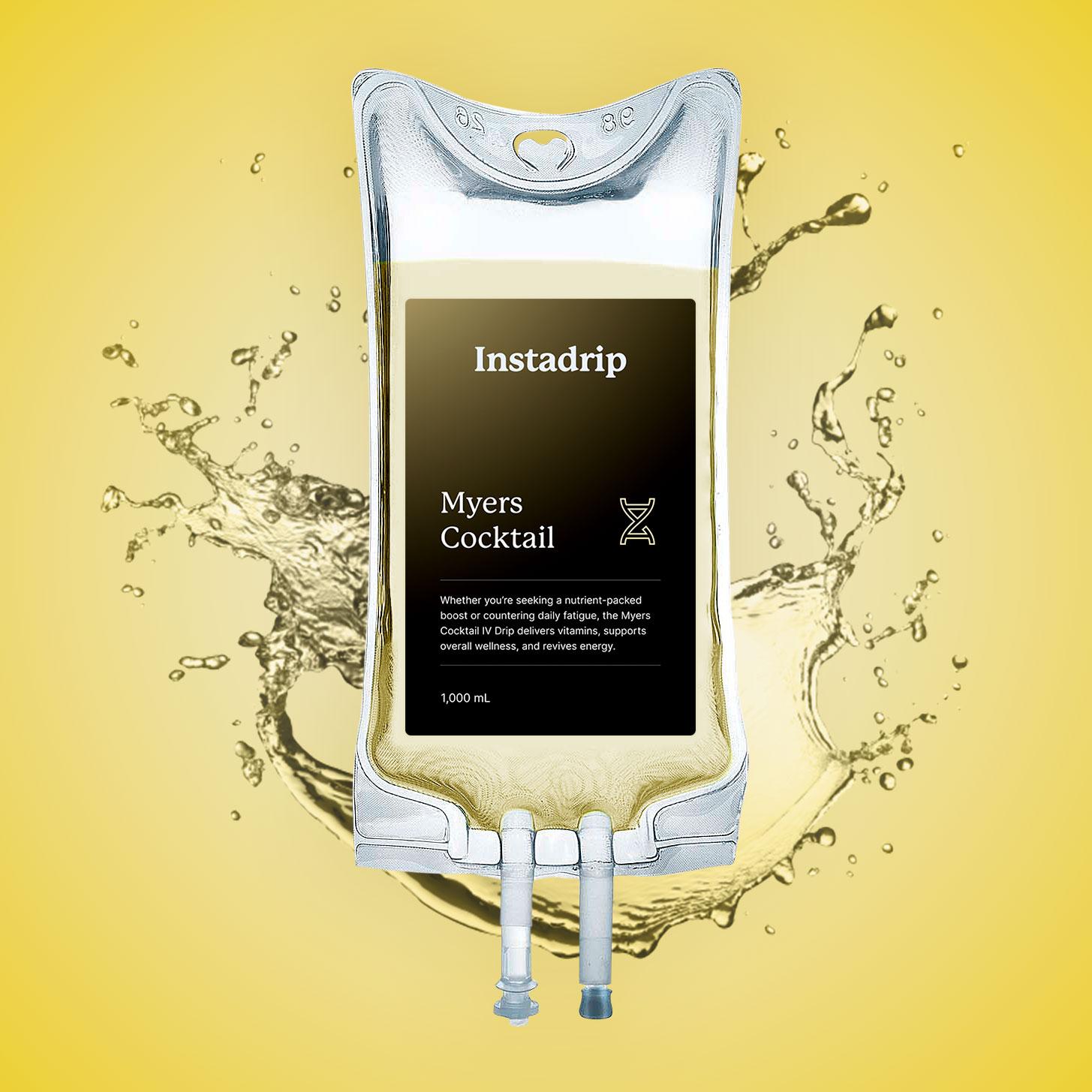 Instadrip Myers Cocktail IV therapy bag for immune support, energy, and overall wellness.
