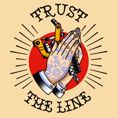 Trust the line - tattoo studio Logo