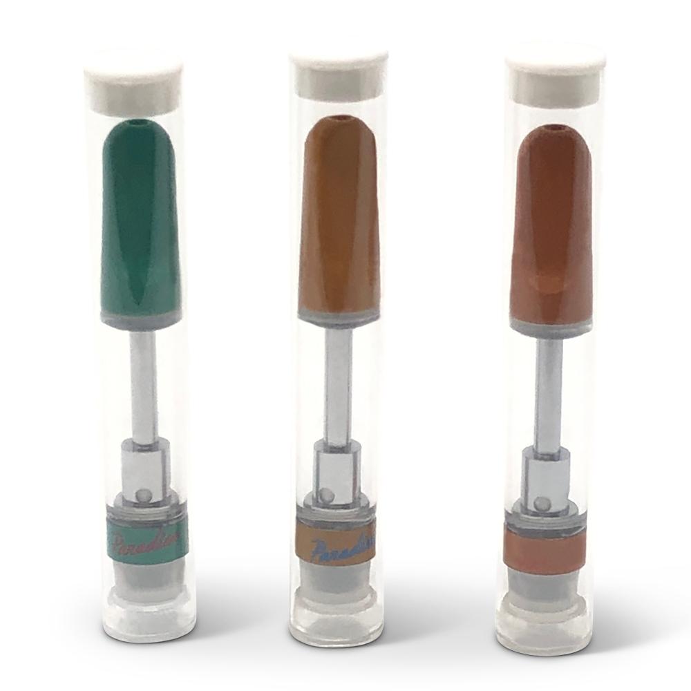 Vape cartridge packaging for Paradiso. Custom packaging by PLC Print.