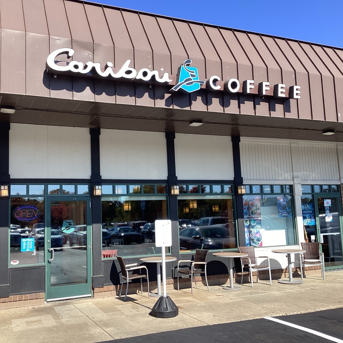 Storefront of the Caribou Coffee at 2149 Cliff Road in Eagan