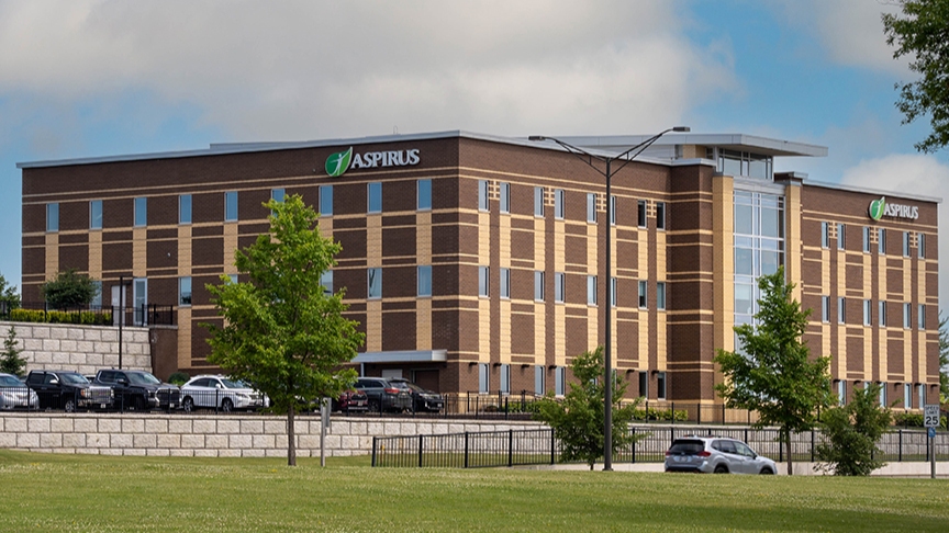 exterior photo of Aspirus Wausau Clinic on Westwood Center Boulevard
