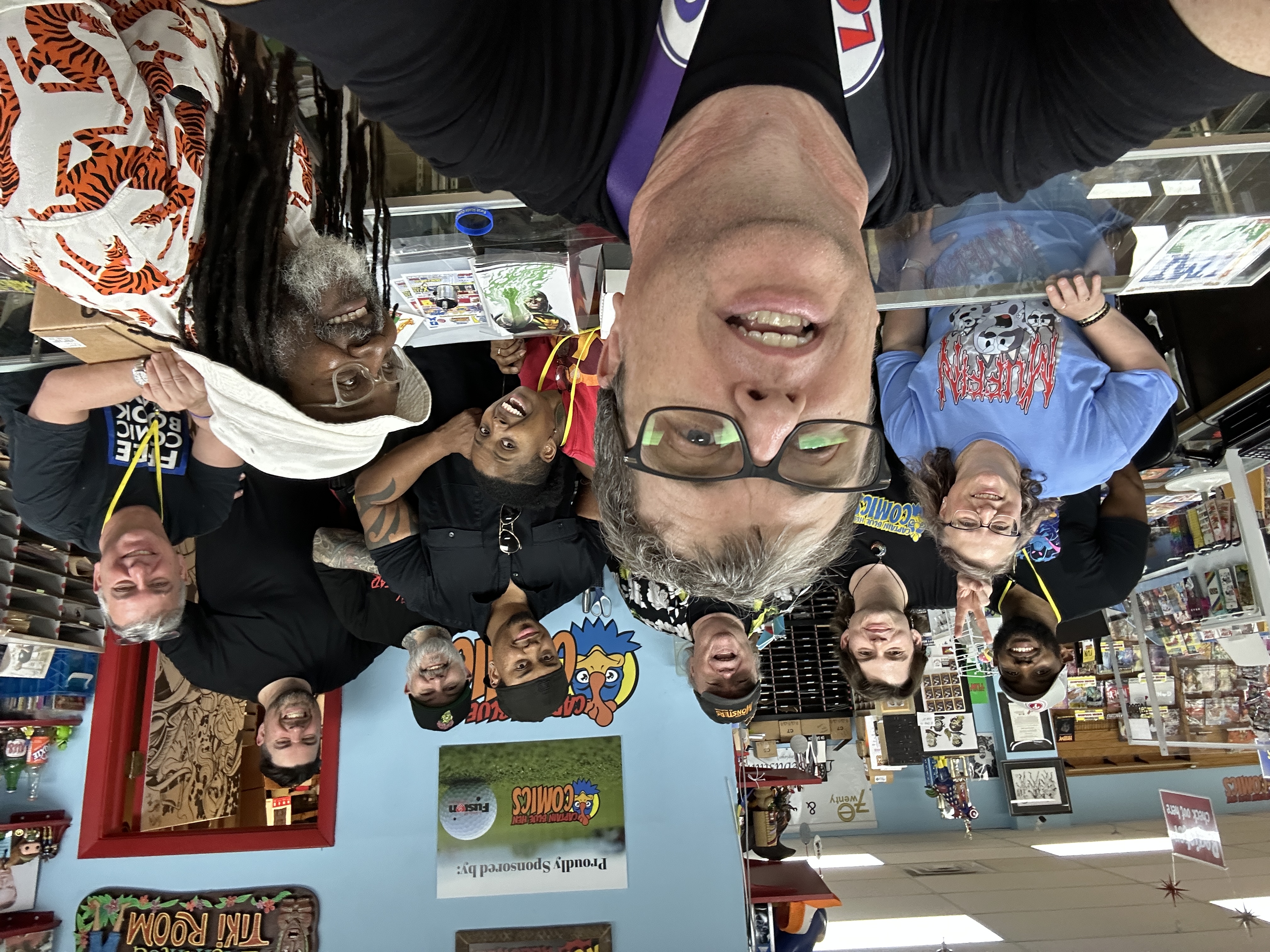 Part of the Free Comic Book Day crew