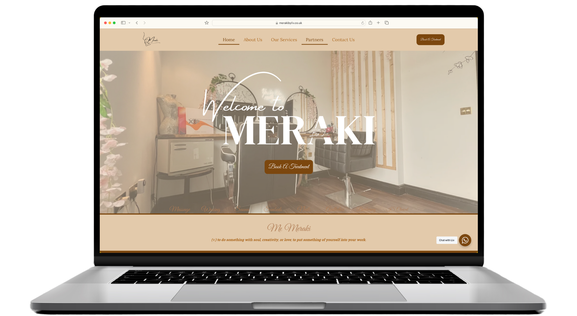 Meraki by Liv Website Design Nera Marketing Ramsgate 07902 380846