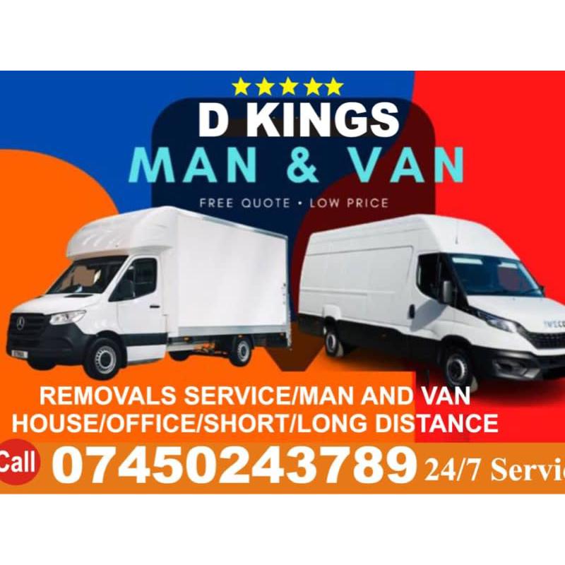 D Kings 24/7 Man And Van Logo