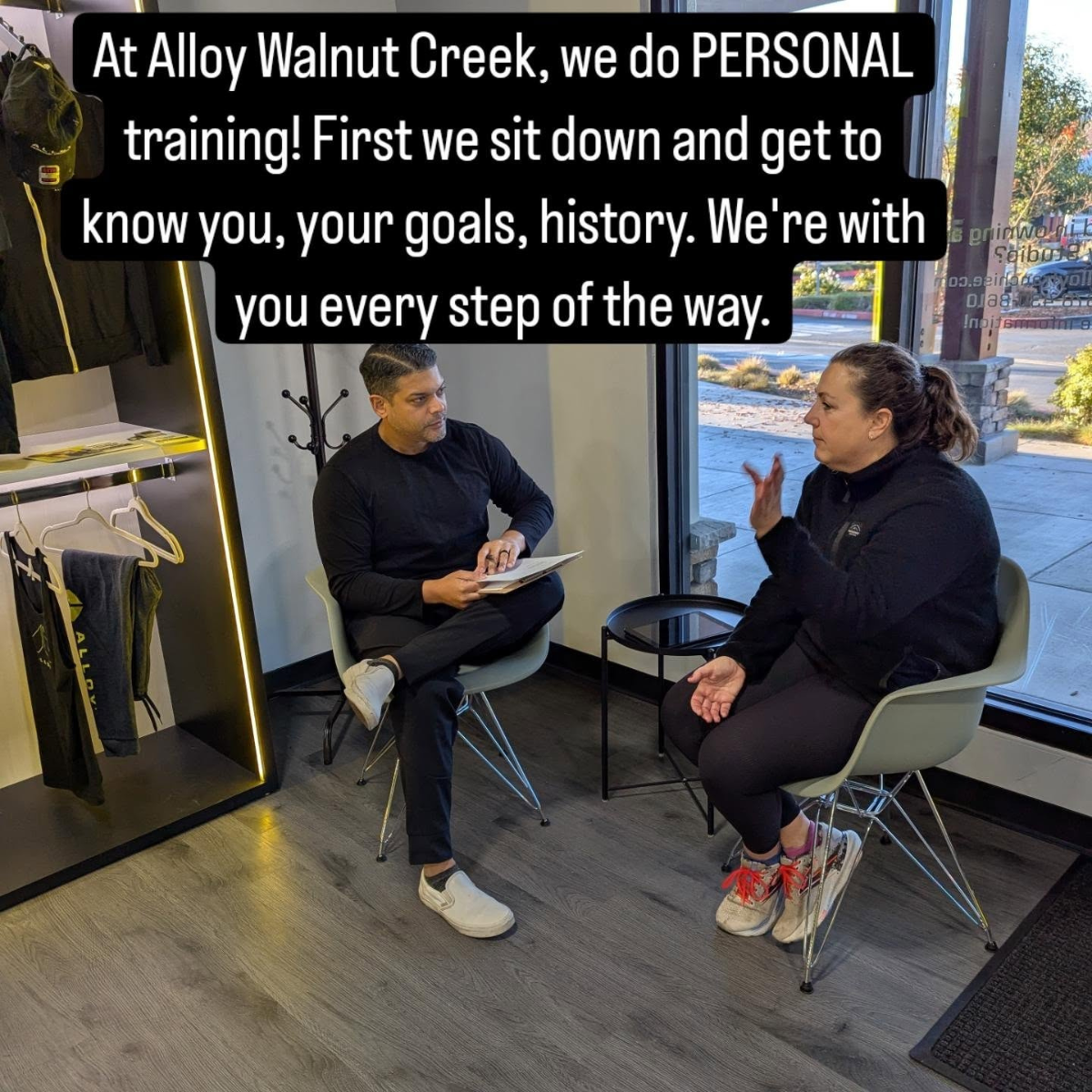 Do you keep searching personal trainer near me in Walnut Creek?
With so many options—gyms, studios, even in-home personal trainers—it’s easy to feel overwhelmed. But not all personal training is created equal. You deserve more than a generic workout plan or a crowded class with minimal guidance.
At Alloy Personal Training Rossmoor, we specialize in small group personal training designed specifically for adults 40 and over. Our approach combines the personalization of one-on-one coaching with the energy and accountability of a small group—never more than six people per session. Unlike a private trainer who may offer one-size-fits-all routines, we build a plan tailored to your unique body, goals, and lifestyle.
Whether you’re looking for a certified fitness trainer, a female personal trainer, or simply a fitness coach who understands the challenges of aging, joint pain, or starting over after a break, Alloy is built for you. Our expert personal fitness trainers focus on strength, mobility, balance, and injury prevention—key components for long-term health and independence.
Our friendly, supportive personal training studio is conveniently located in Walnut Creek, just minutes from Rossmoor. If you’ve been searching professional trainer near me or fitness coaching that works, we’re here to help you move better, feel stronger, and live without limits.
We invite you to experience it for yourself. Book your free Starting Point Session today!