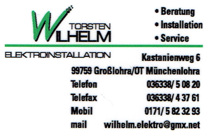 Bilder Torsten Wilhelm Elektroinstallation