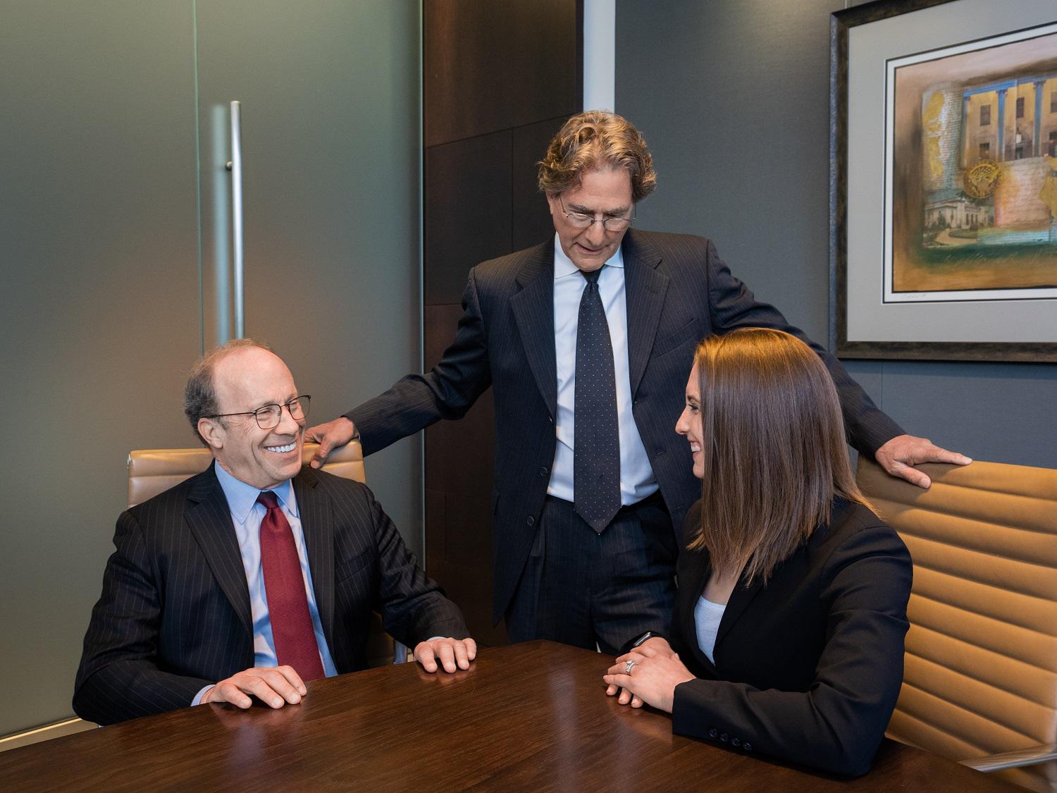Attorneys Peter Greenspun, Jonathan Shapiro, and Liza Greenspun Yang